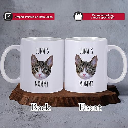 Miniatura 9 de Taza de café personalizada para gatos, taza de foto de gato personalizada, taza de café de tía de gato, taza de café personalizada para mascotas con