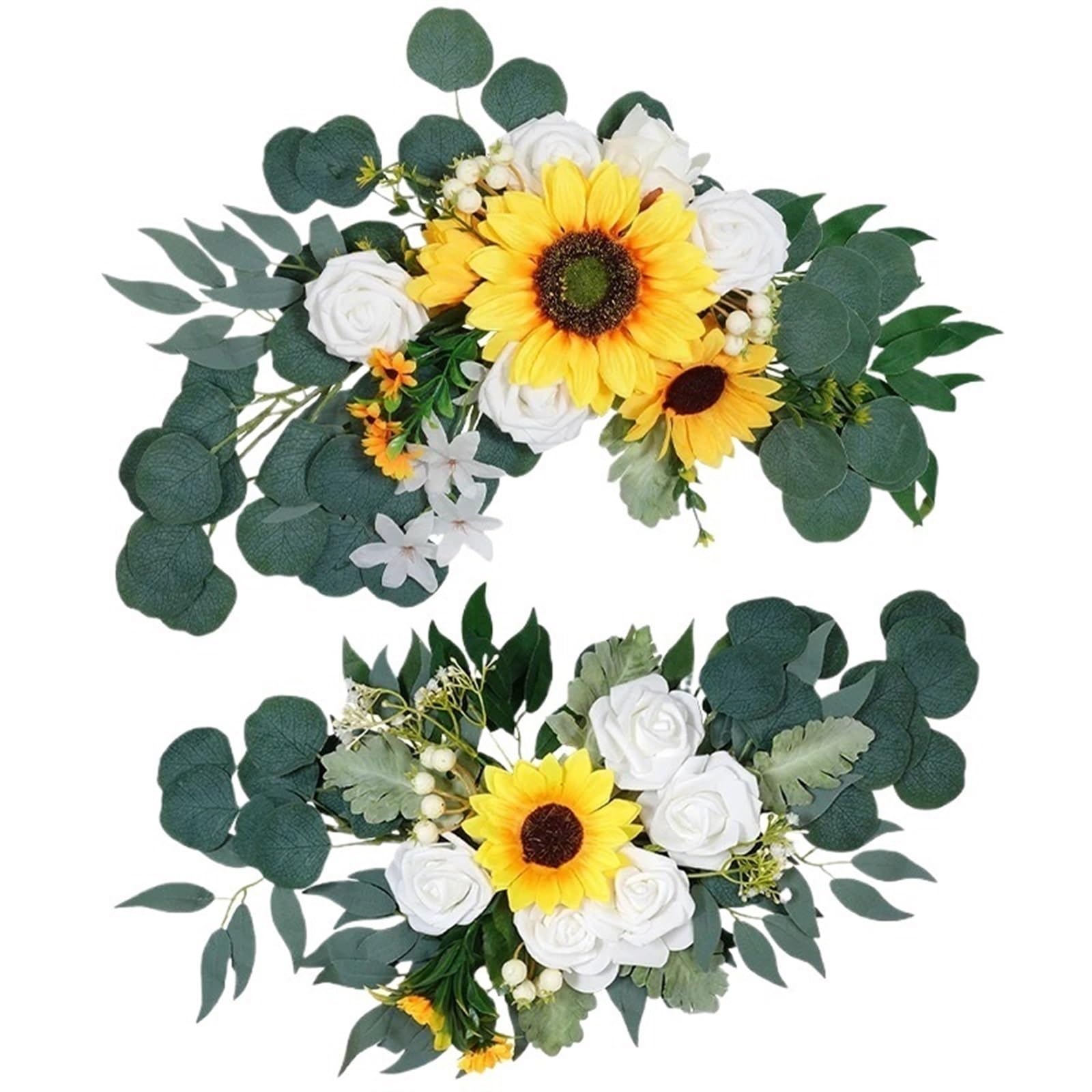Zymjzbetic A Rtificial Wedding Rch Flowers Kit 2 Pcs Rtificial Wedding Rch Flowers Kit Garlands Silk Flower Welcome Sign Floral For Ceremony Party(A)