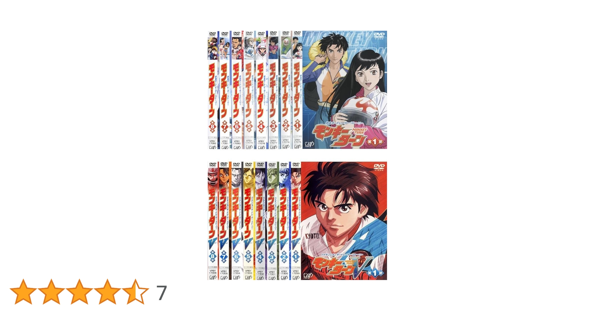 モンキーターン　初回全8巻セット DVD セル版 新品ケース交換済み モンキーターン DVD 全8巻 セット - メルカリ