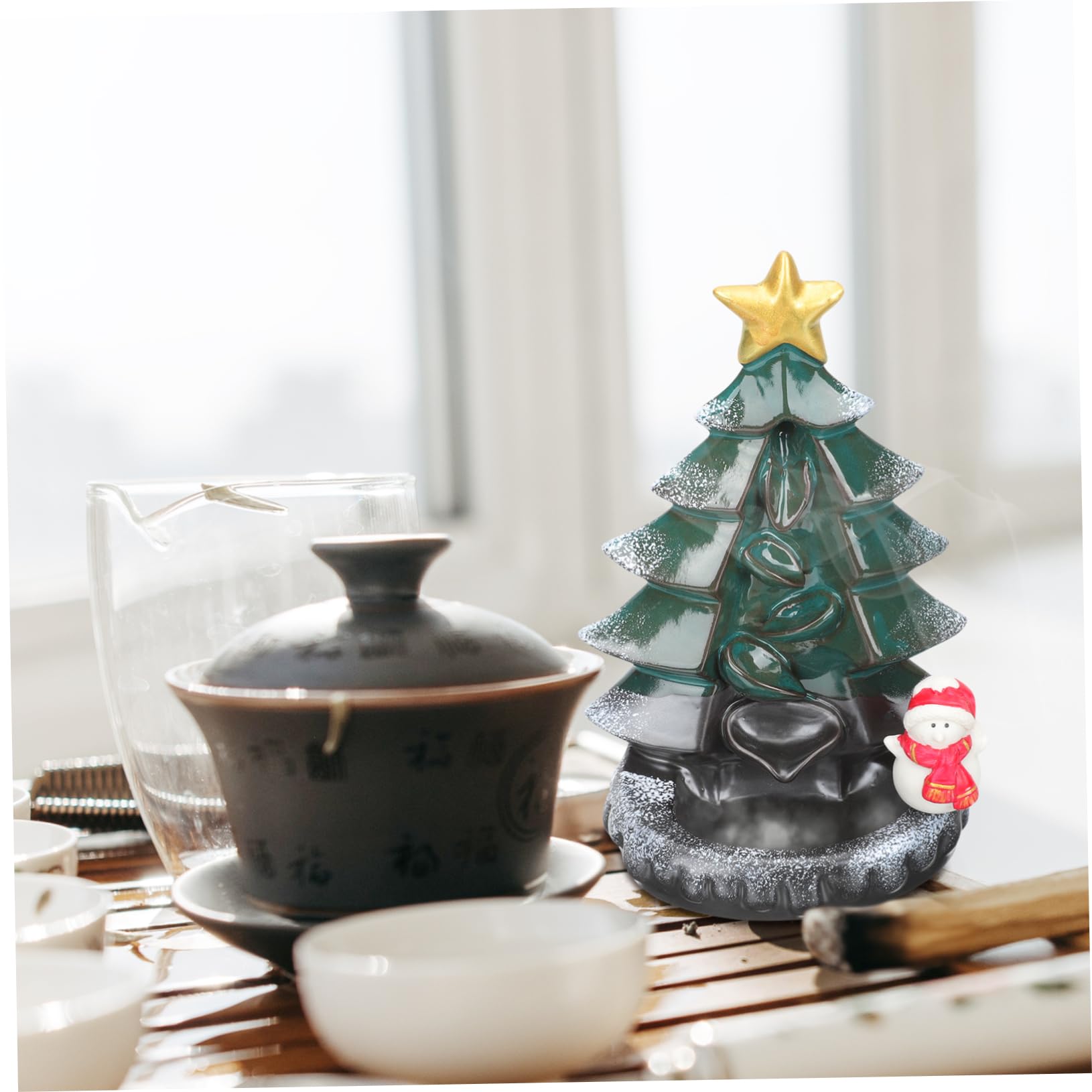 Weihnachtsbaum Weihrauchbrenner Rückfluss Sticks Festliche Dekoration Elegantes