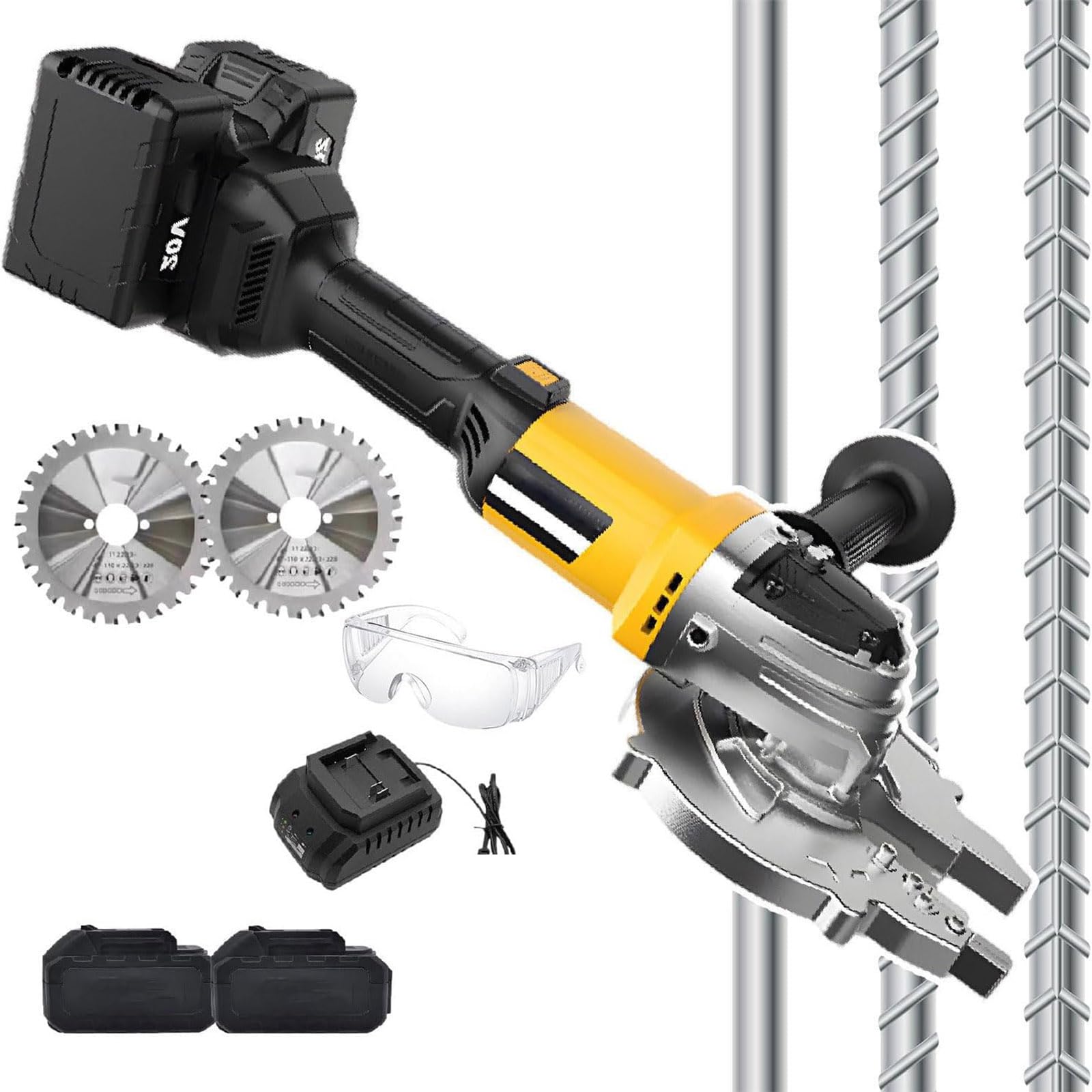 Cortadora eléctrica de varillas 2000W para barras de acero de 1.18" de diámetro con hoja
