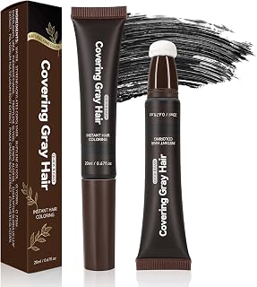 Root Touch Up Hair Color Pen for Men & Women - Black Beard Dye, Mustache Color & Hair Concealer - Instant Gray Coverage (0.67 fl oz)