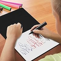 Vista 3 de Portable Small White Board,Reusable Dry Erase Board with Stand,Desktop Whiteboard for Office Meeting Bussiness Home 9" x 6" with Marker, Wipe Cloth