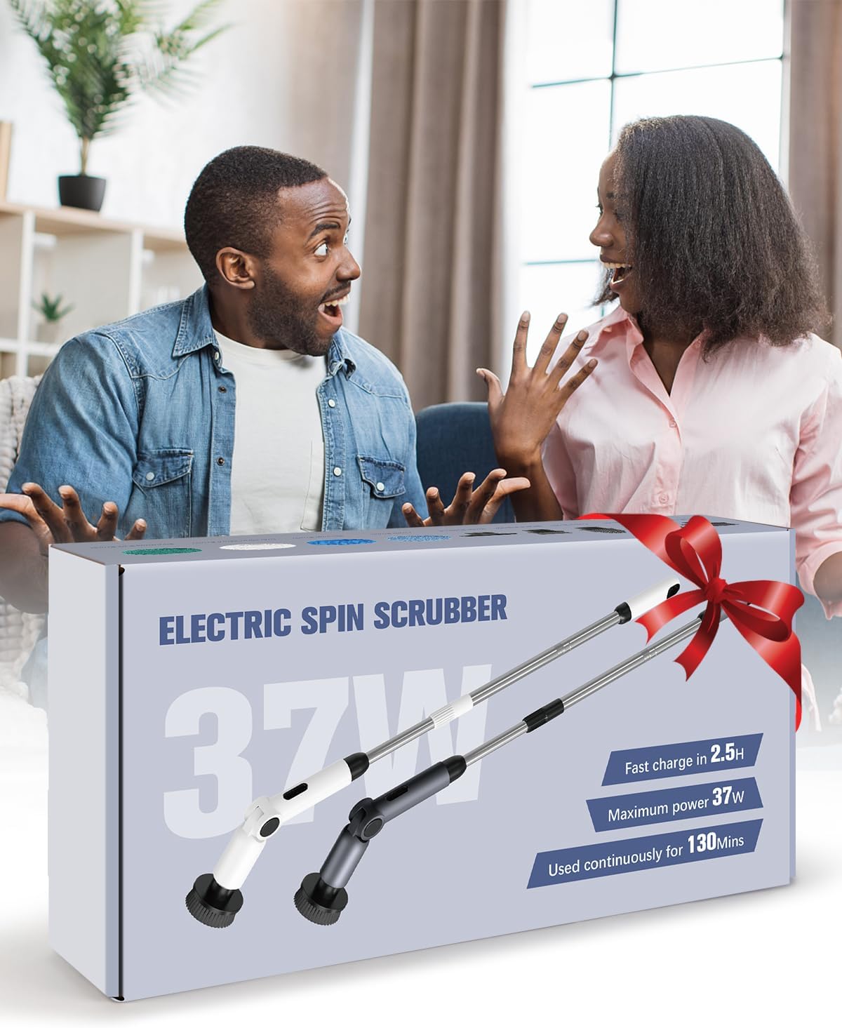 Various brush heads for the electric spin scrubber, with descriptions of their uses