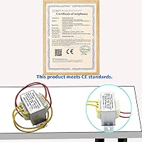Vista 7 de Transformador de potencia de 12V/10W CA/CA, transformador monofásico de entrada 120V/60HZ, aplicable a chimenea eléctrica de autocaravana