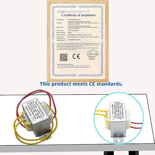 Miniatura 7 de Transformador de potencia de 12V10W CACA, transformador monofásico de entrada 120V60HZ, aplicable a chimenea eléctrica de autocaravana, instrumento,