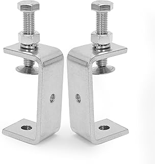 Yeshine 2Pcs C-Clamp 304 Stainless Steel Heavy Duty Tiger Clamps 65mm with Stable Wide Jaw Openings Woodworking U Clamps Tools C Clamp 2.5Inch for Metalworking Automotive Applications Welding Building