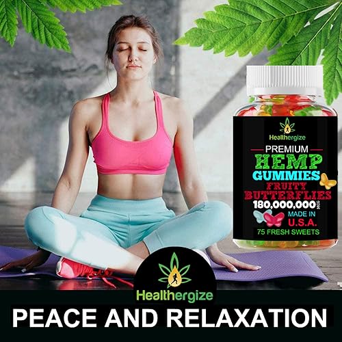 Miniatura 4 de Paquete de 2 gomitas de cáñamo con mariposas de primera calidad, para dormir, calmar y relajarse, comestibles naturales para fiestas de cáñamo,