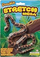 Vista 2 de WARM FUZZY Juguetes (1) Juguete de cocodrilo mega elástico, se estira hasta 5 pies, 2 estilos surtidos de juguetes de cocodrilo realistas, ideales