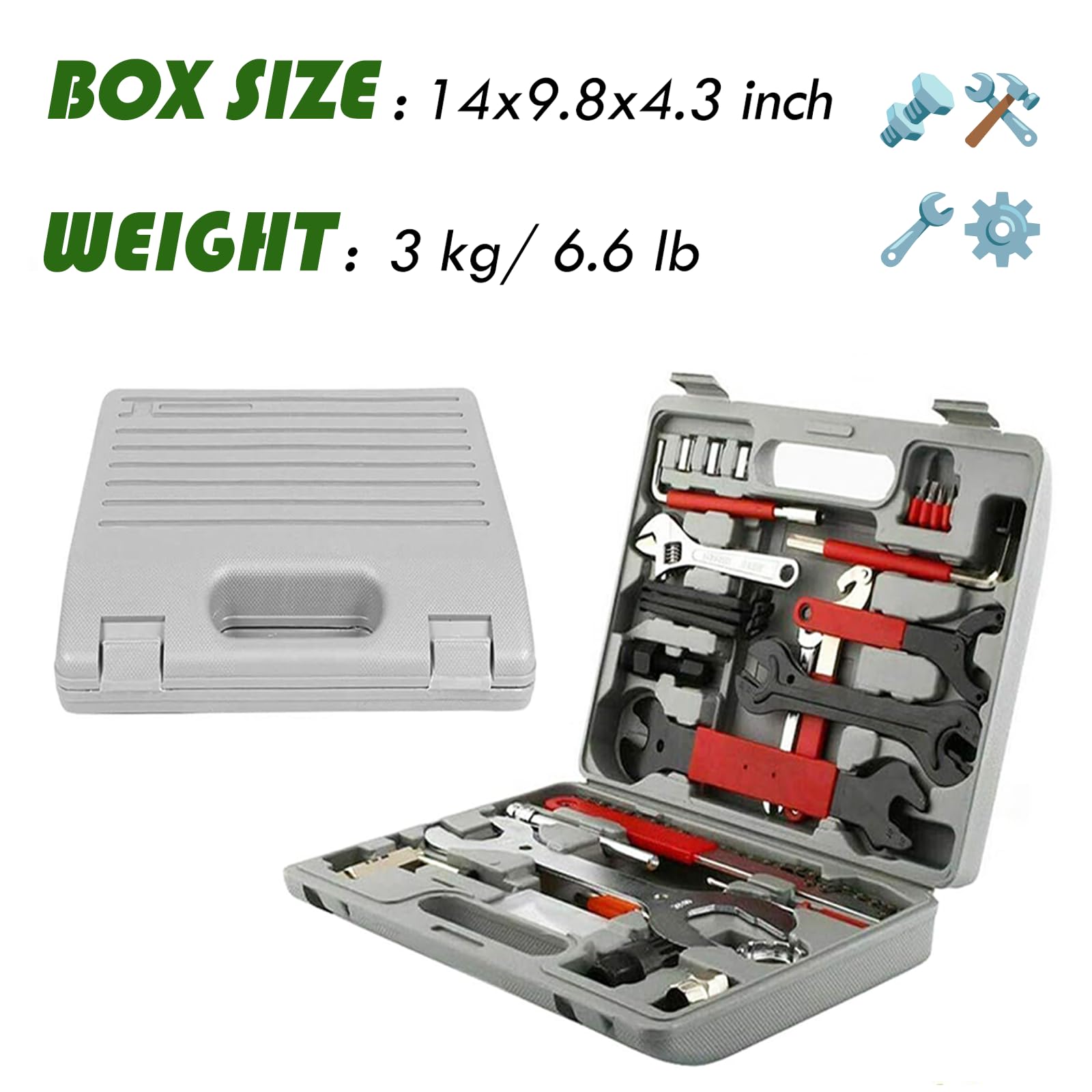 Kit de herramientas de reparación de bicicletas, kit de herramientas multifunción, juego de herramientas de mantenimiento con caja de herramientas, herramienta profesional de mejor valor para