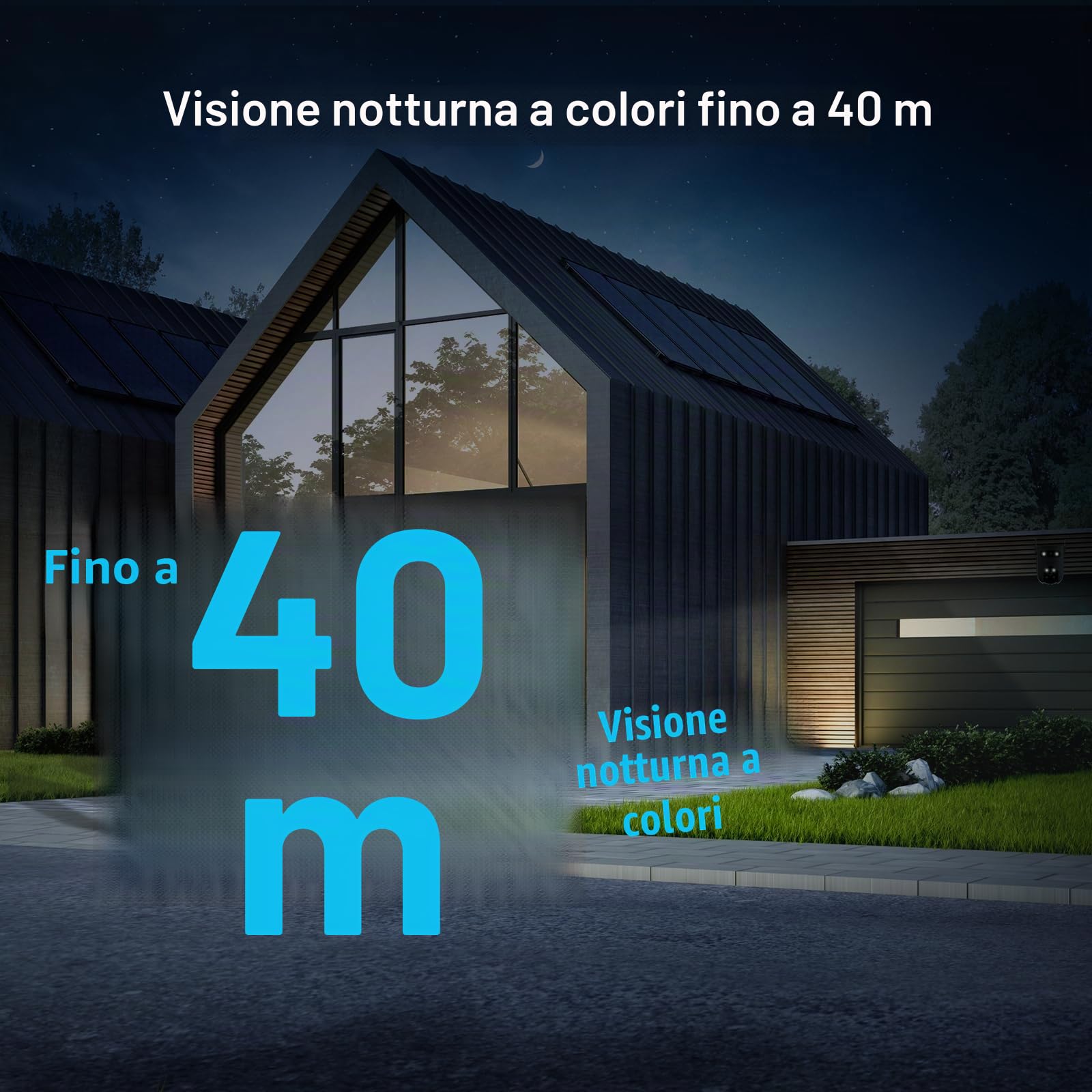 EZVIZ H9C 2K+2K Telecamera di Sorveglianza WiFi Esterna a Doppio Obiettivo, 360° PTZ, Tracciamento Automatico, Rilevamento di Forma Umana/Veicolo, Difesa Attiva, Visione Notturna a Colori 40M, Audio