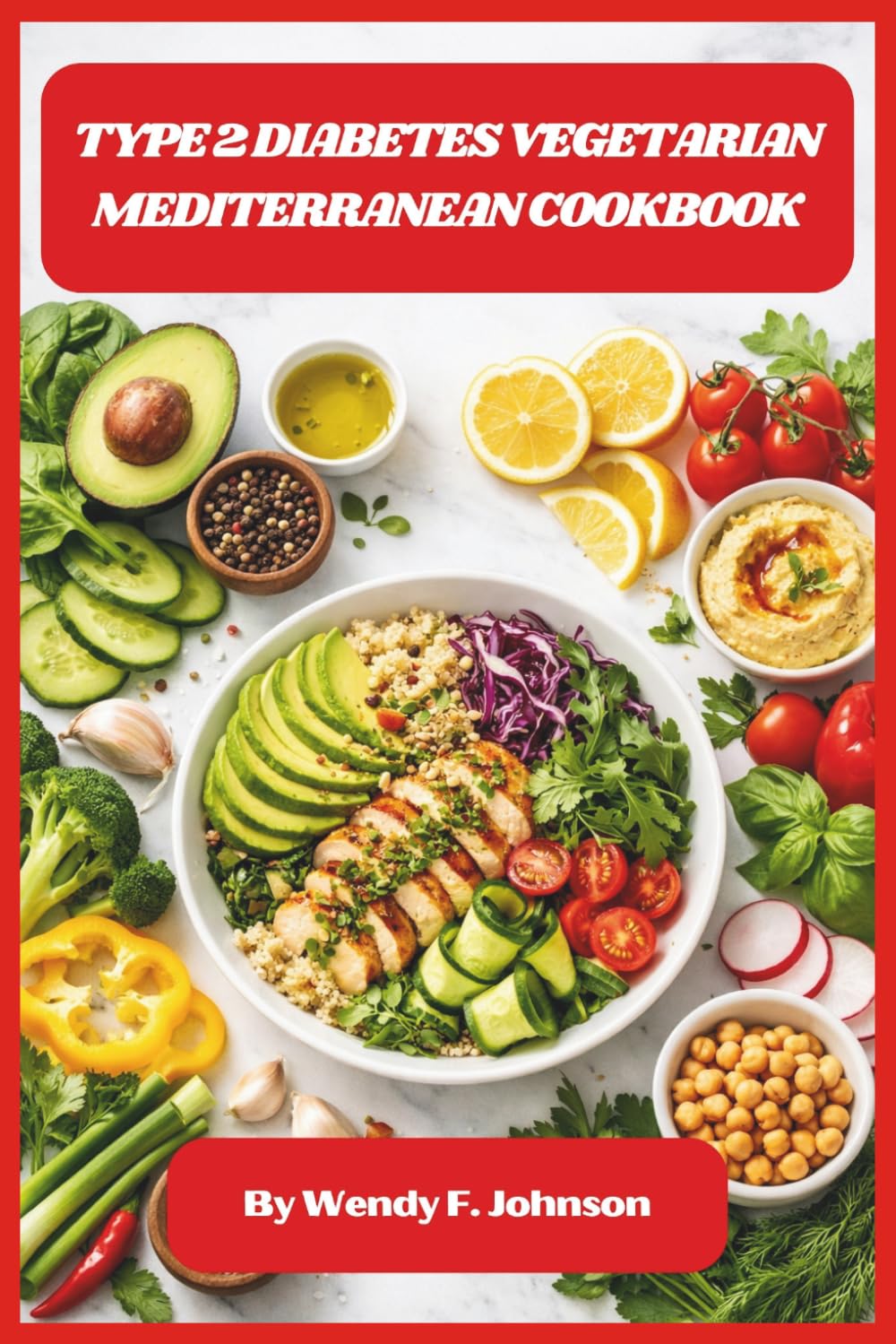 Type 2 Diabetes Vegetarian Mediterranean Cookbook: Balanced, Blood Sugar–Friendly Plant-Based Mediterranean Recipes with Easy Meal Plans