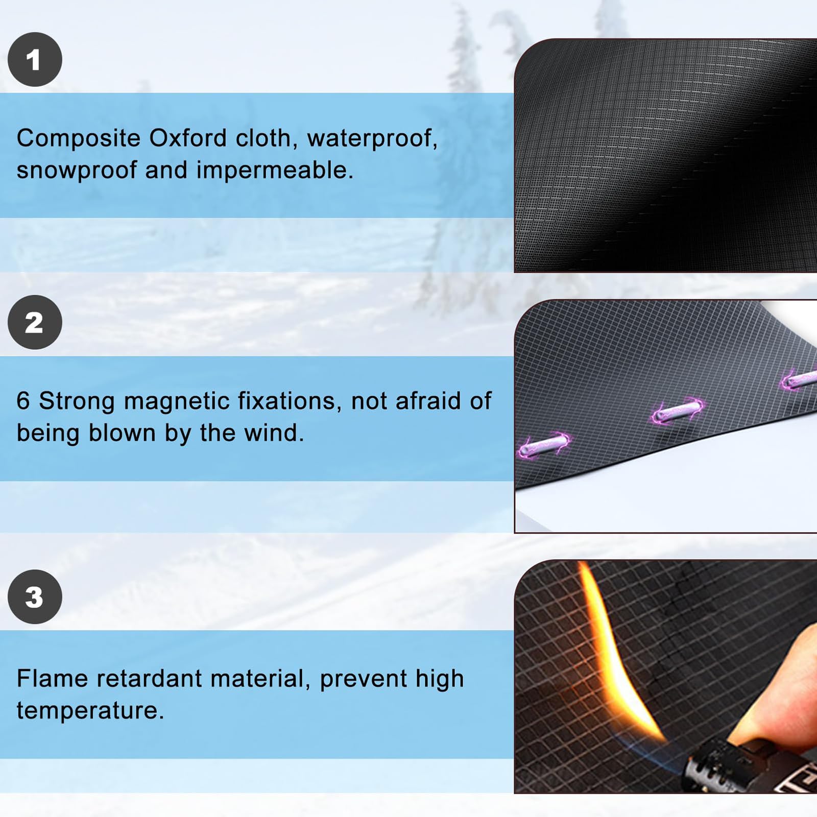 Frontscheibenabdeckung Auto für Seat Alhambra 2010-2019 2020 2021 2022 2023-pr, Magnet Windschutzscheiben Abdeckung Gegen Schnee EIS Frost Sonne Auto Windschutzscheiben Abdeckung,B Green