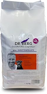 Dr. Berg Plus-KAROTTENPELLETS für Hunde: Ergänzungsfutter für Hunde mit Magen-Darm-Problemen, Hautproblemen oder zur Gewichtsreduktion (2,5 kg) product image