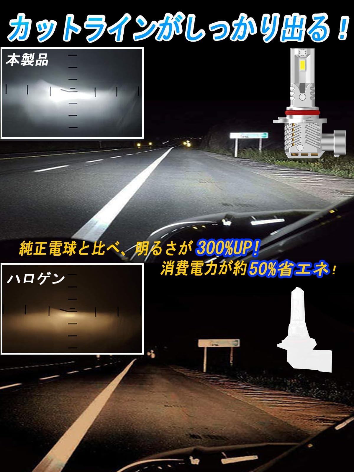 Amazon | LTONXEN HB3 9005 LEDヘッドライト ハイビーム 車検対応 爆光