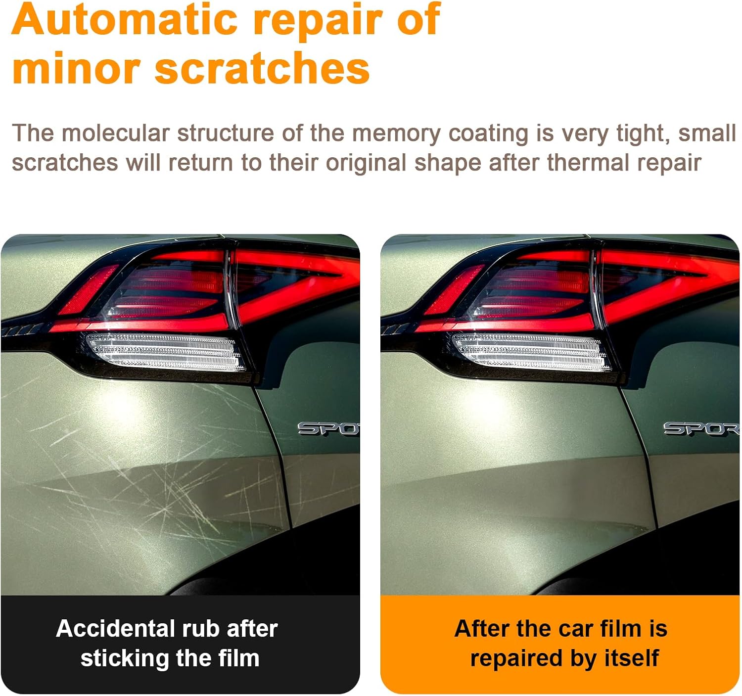 FDIAUN for Kia Sportage 2023 2024 PPF Precut Car Paint Protective Film Self Healing TPU HD Film Scratch Protector Exterior Accessories (Roof Beam + Rear Side 6Pcs)