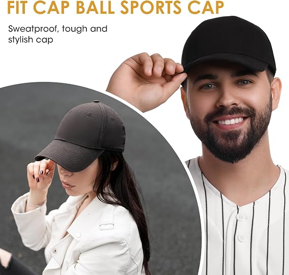 10-Pack Baseball Hat Support Inserts, Cap Shaper Liner, Black