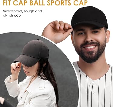 10-Pack Baseball Hat Support Inserts, Cap Shaper Liner, Black
