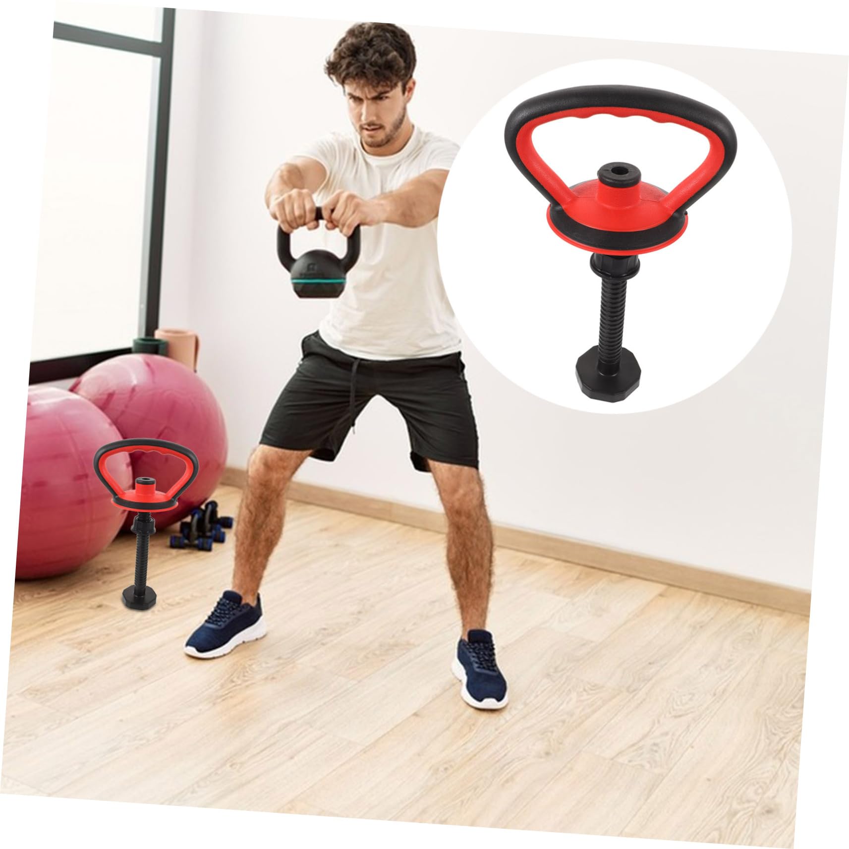 ibasenice 1 Set Kettlebell Grip Part Kettlebell Grip Fitness Accessory Fitness Supply Plastic Black