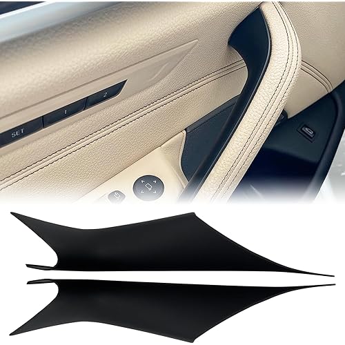 Bling Your Ride Compatible with BMW 5 Series G30 G31 Door Handle Covers 2017-2022 Models - Upgrade Your Interior with 2PCS Interior Door Pull Handle Covers (Matte Black)