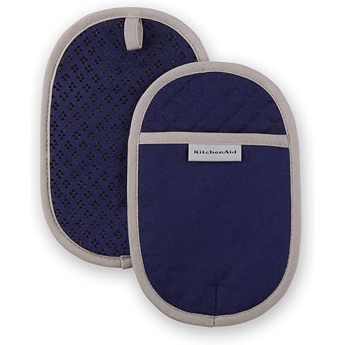 KitchenAid Asteroid Pot Holder 2-Pack Set, Cobalt Blue, 6.5"x10"