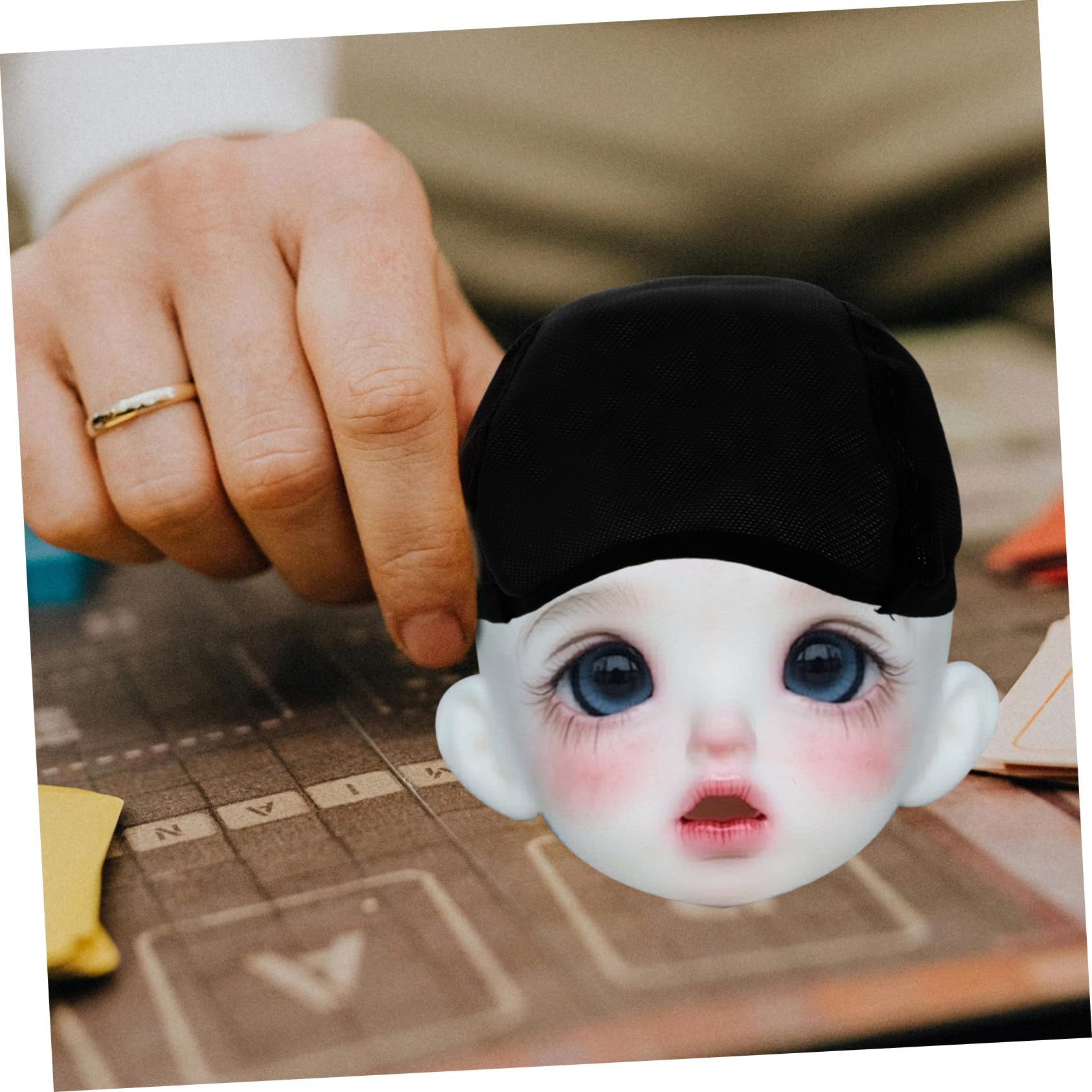 PHENOFICE Doll Wig Mesh Hat Creative Wig Cap for Home Wig Caps Hairdressing Accessory Secure