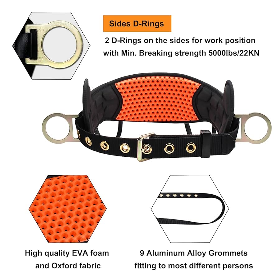FHFallArrest Safety Harness Climbing Belt - Tongue Buckle