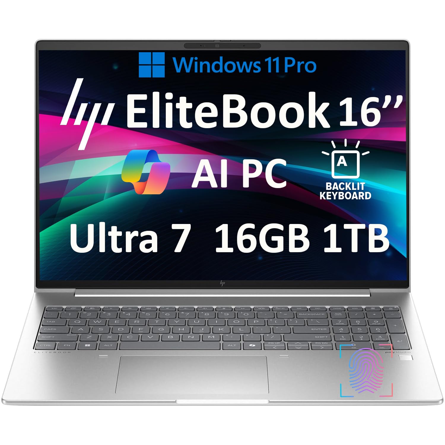 HP Elitebook 660 G11 16" WUXGA Laptop, Intel Core Ultra 7 165U, 64GB DDR5 RAM, 1TB SSD, Wi-Fi 6E, 5MP IR Camera, Fingerprint Reader, Backlit Keyboard, Thunderbolt 4, Fast Charging, HDMI, Win 11 Pro