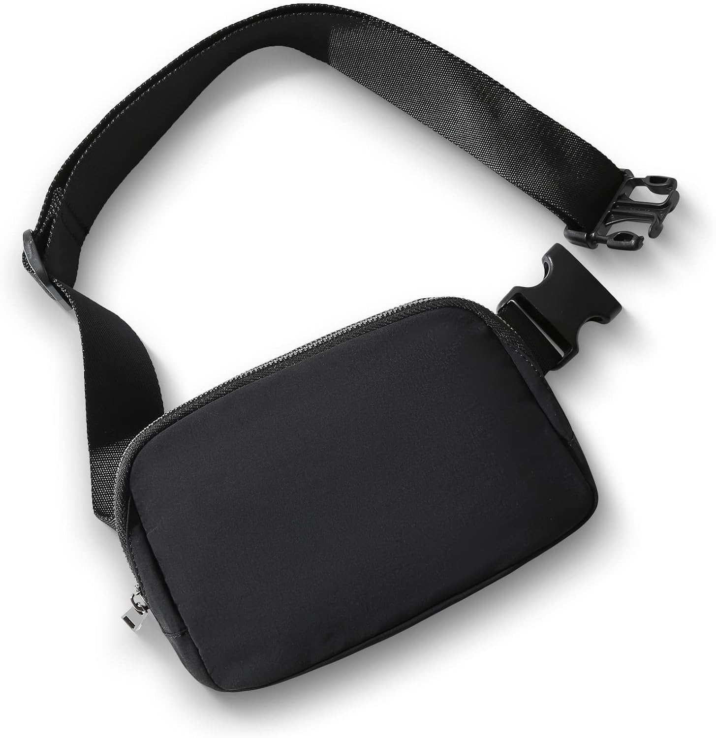 Belt Bag Fanny Pack Crossbody Bags for Women Men, Everywhere Belt Bags with Adjustable Strap, Unisex Mini Fashion Waist Packs (Black)