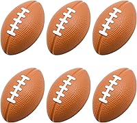 MIDELONG Mini Foam Football Stress Balls 6 Pack - Durable Stress Relief Toys for Parties, Carnivals, School Rewards & Gifts