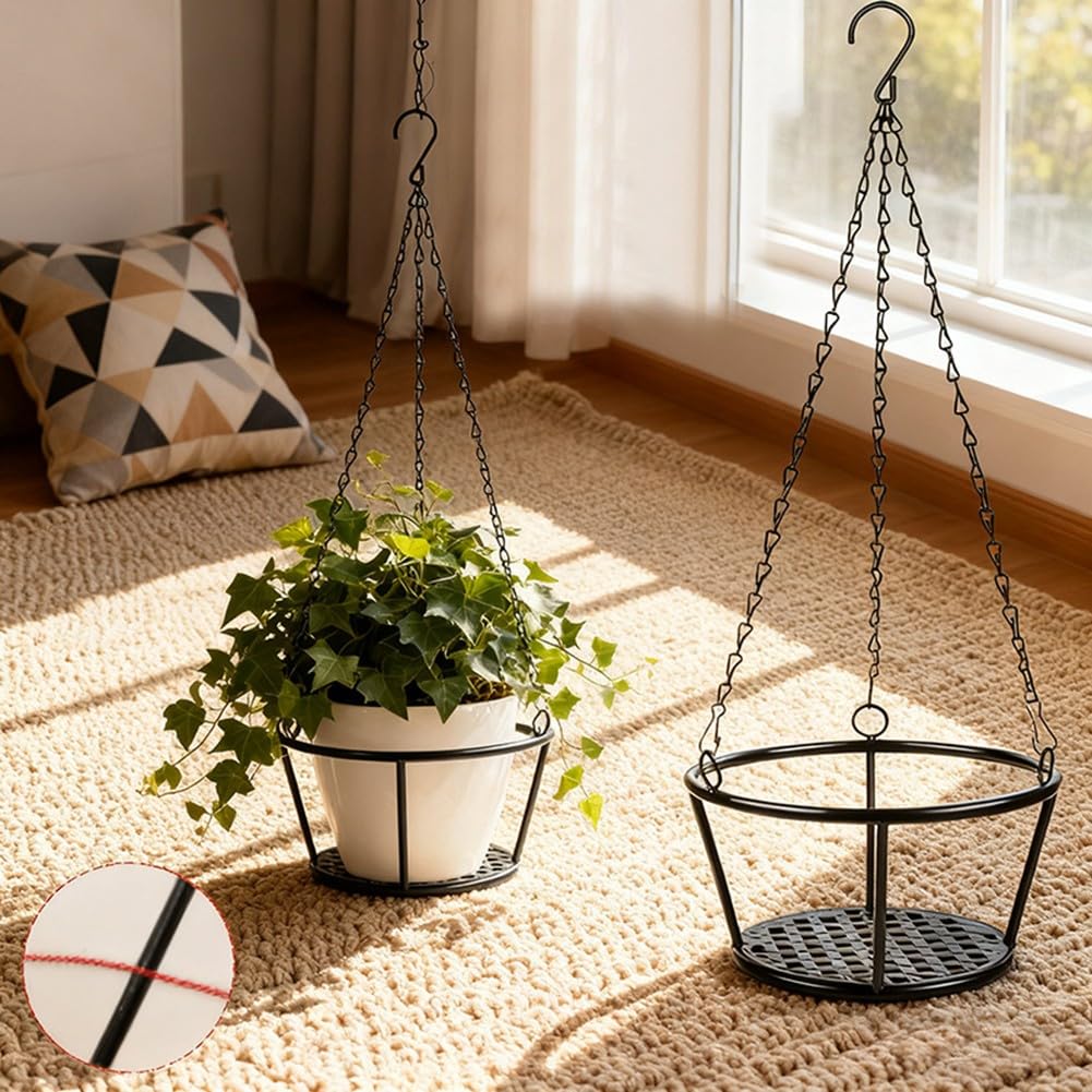 Cintres en métal avec chaînes pour paniers suspendus d'intérieur et extérieur sur porche