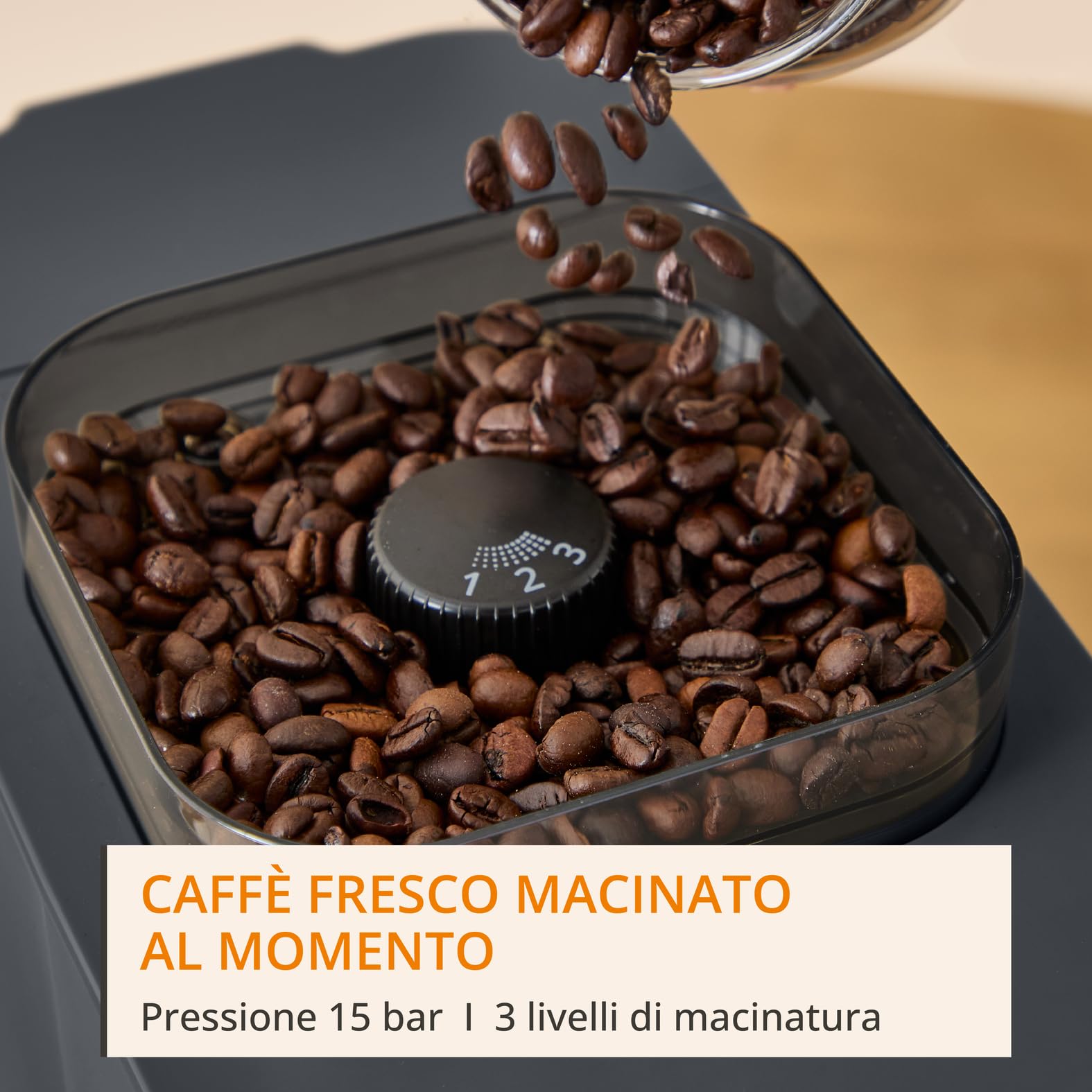 KRUPS Coffee Crush Edition, Macchina per Caffè Automatica, Design Compatto, Caffè espresso, Caffè Filtro, Lancia per Latte, SA404BE1