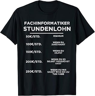Herren Fachinformatiker Programmierer Informatik C++ Php Geschenk T-Shirt