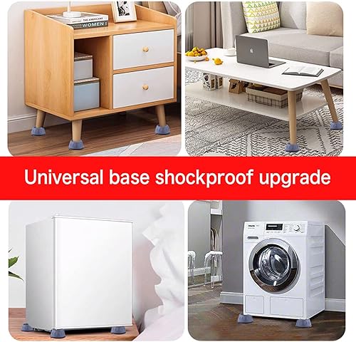 Miniatura 5 de 4 almohadillas para pies de lavadora antivibraciones, anti-caminar, reducción de ruido, antideslizante, antivibración, almohadillas de goma para