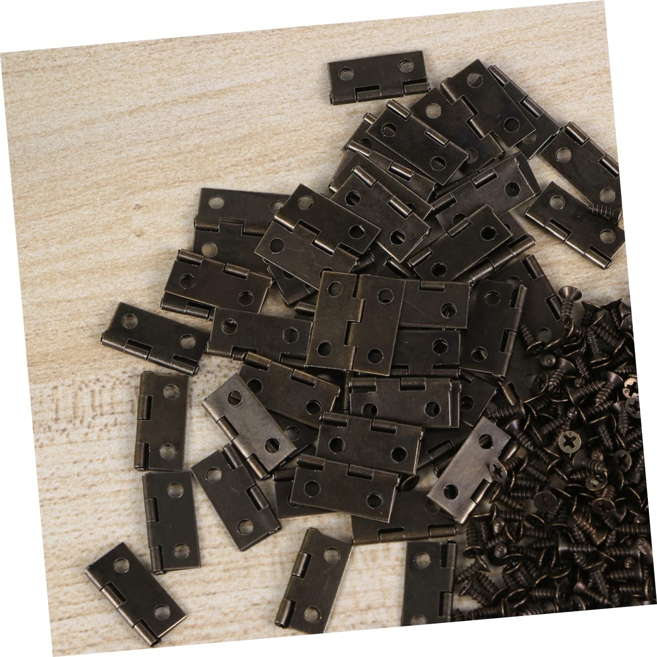 OSALADI Mini Jewelry Box Hinge Hardware 250pcs Spring Hinge Screws Automatic Closing for Boxes