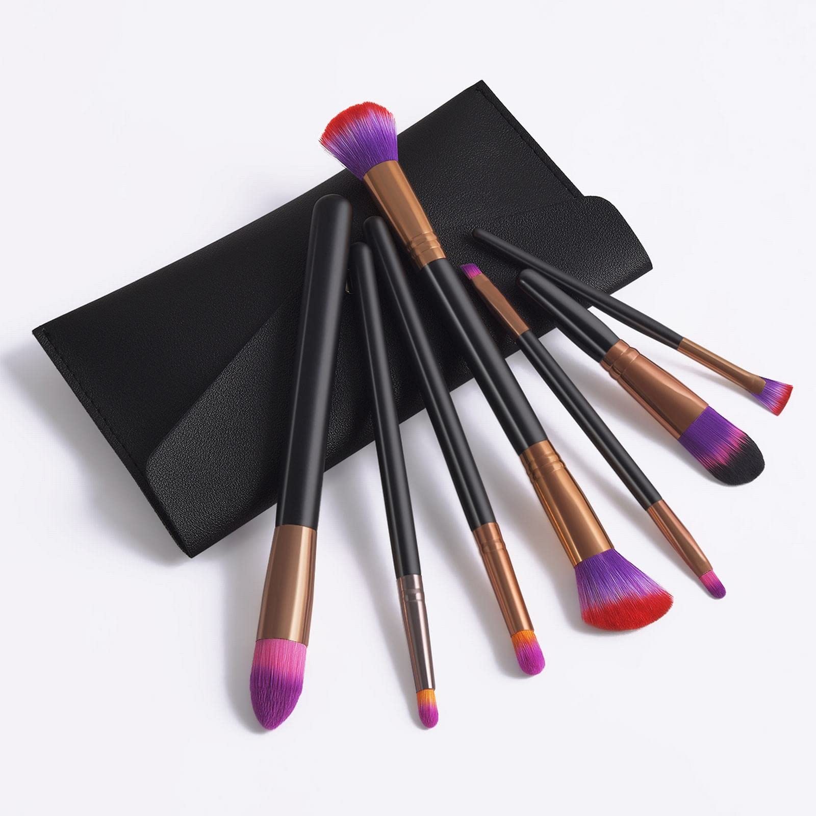 Juego de maquillaje avanzado, juego de brochas sintéticas para base de maquillaje, polvos y sombras de ojos, minijuego de brochas de maquillaje para principiantes, brochas de maquillaje de belleza, br