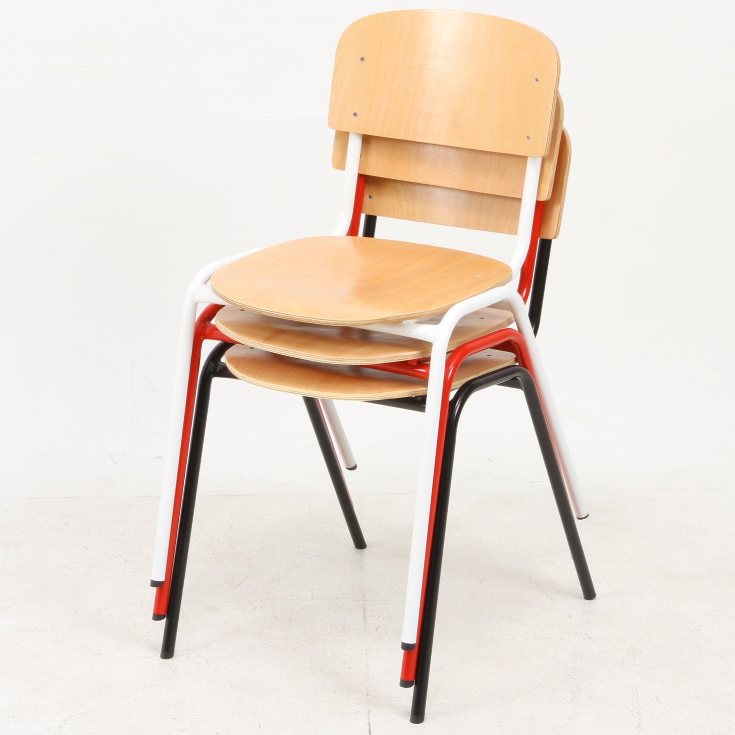 Amazon.co.jp: 不二貿易 スタッキングスクールチェア ブラック 97086