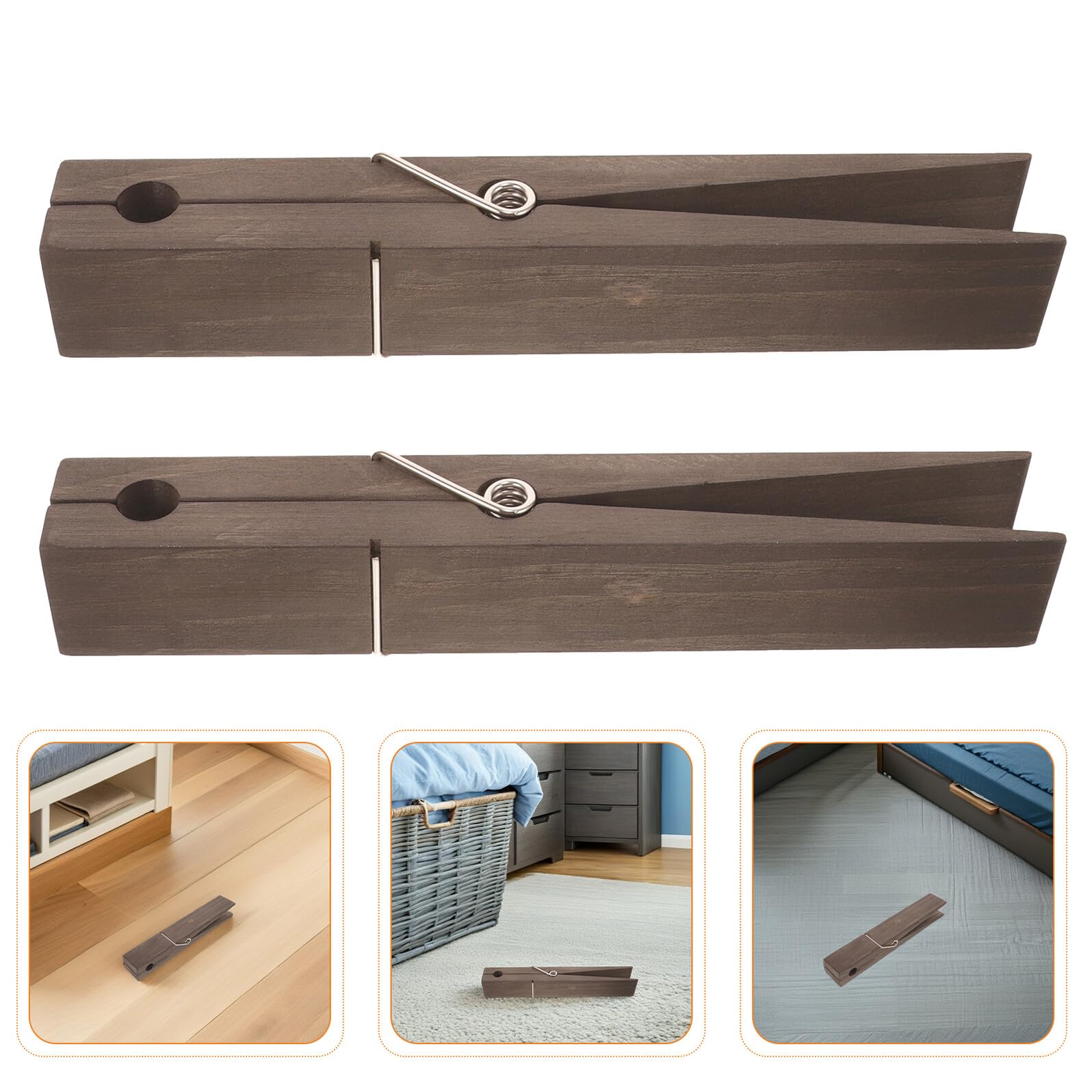 Toallero Rústico Gigante de Madera 30 CM 2 Pinzas para Ropa y Toallas Gancho de Pared Decorativo para Baño y Lavandería Soporte Resistente para Colgar Textiles Gruesos