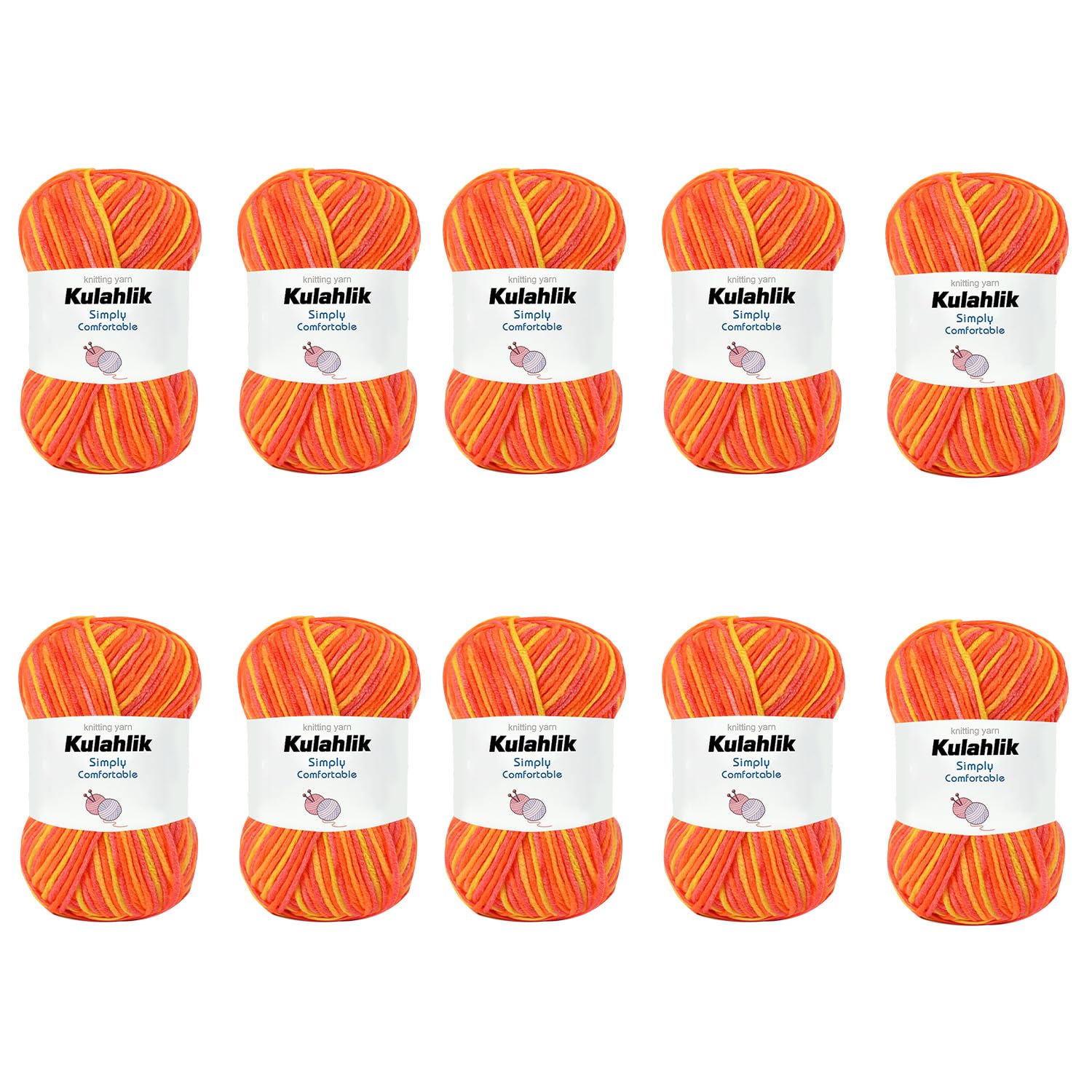 250g(5x50g) Acrylic Yarn for Crochet/Knitting, Colorful Gradient Yarn Thread, 5 Rolls Skeins, Perfect for Any Knitting Crochet and Crafts Mini Project — view 111