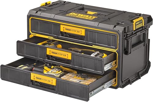 Miniatura 10 de DEWALT TOUGHSYSTEM 2.0 Organizador de herramientas y unidad de almacenamiento de 3 cajones (DWST08330)