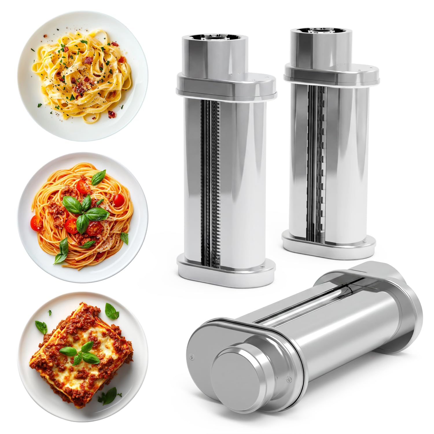 Set per spaghetti e tagliapasta - Macchina per pasta adatta per Fentic SM-1504P e SM-1504BM - Macchina per pasta elettrica in acciaio inox