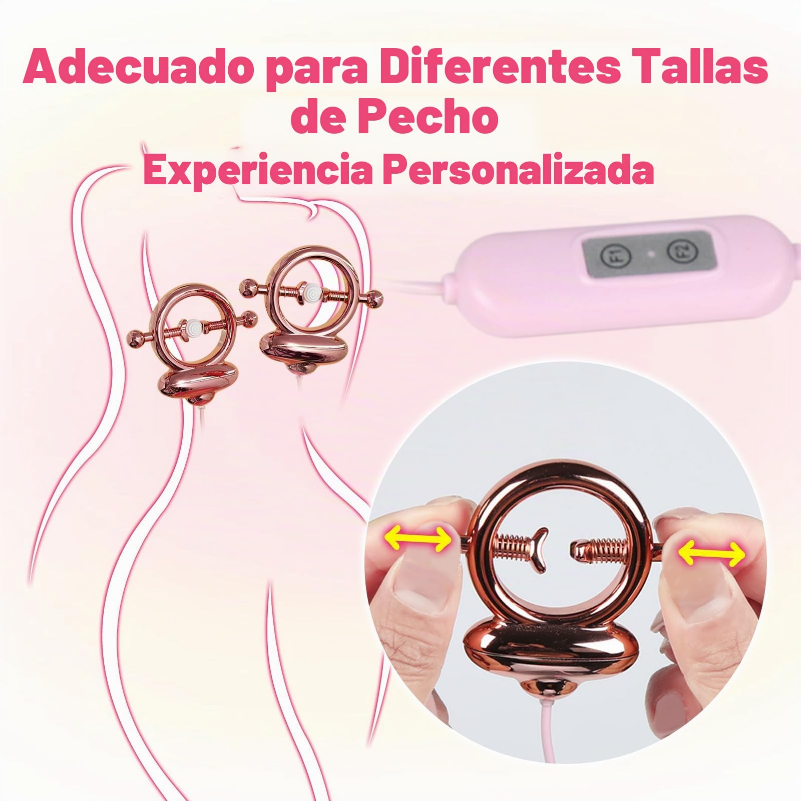 Vibrador De Pezones Con Pinza Ajustable USB Para Mujeres Y Hombres SM Pinzas Para Pezones Juguetes Sexuales Para Parejas