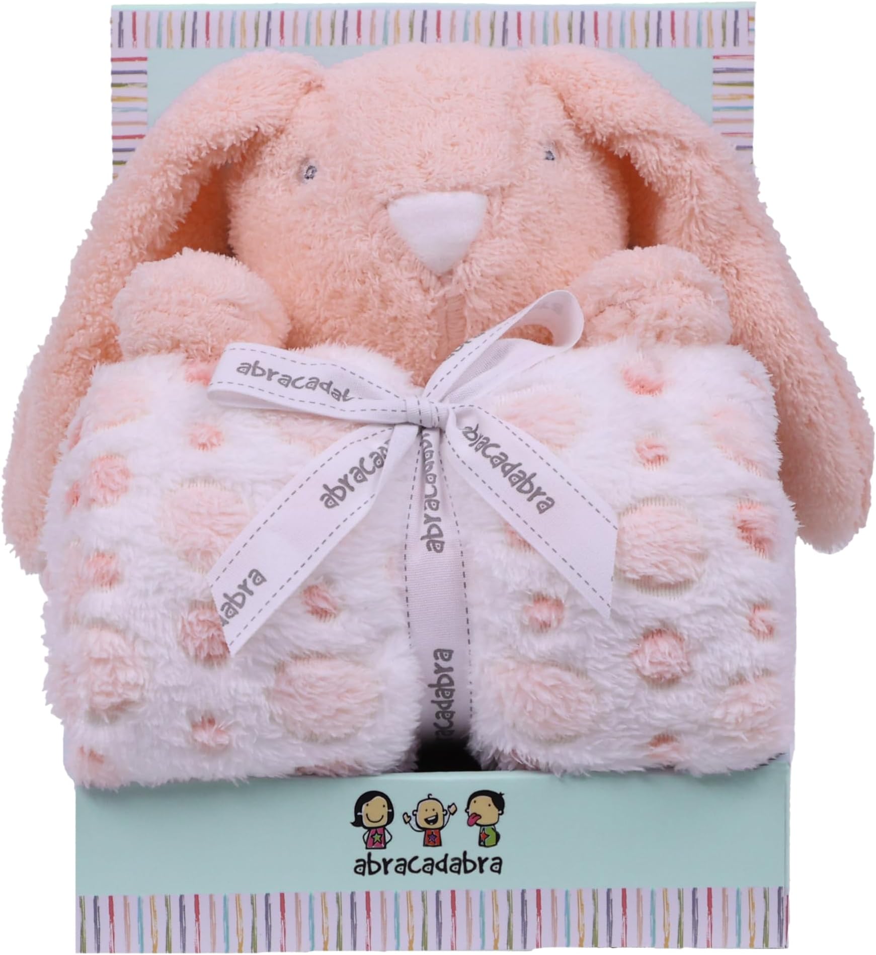 abracadabra Toy with Blanket Gift Set for Newborns & Infants, 0+ Years (Bunny, Pink)