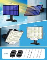 MPJ 106 LED napelemes kültéri fali lámpa mozgásérzékelővel IP65 vízálló 2db 6