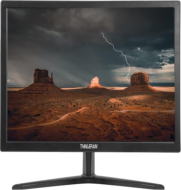 17 inch Square PC Monitor 4:3 LED Backlit Monitor 1280 X 1024 Resolution, 60 Hz, 5Ms, VESA Mountable, VGA, HDMI, TN Panel, Built-in Speakers