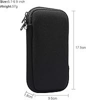 Vista 3 de Funda de neopreno para teléfono celular, suave, elástica, a prueba de golpes, funda cruzada con cordón para collar para iPhone 12 Pro Max XS