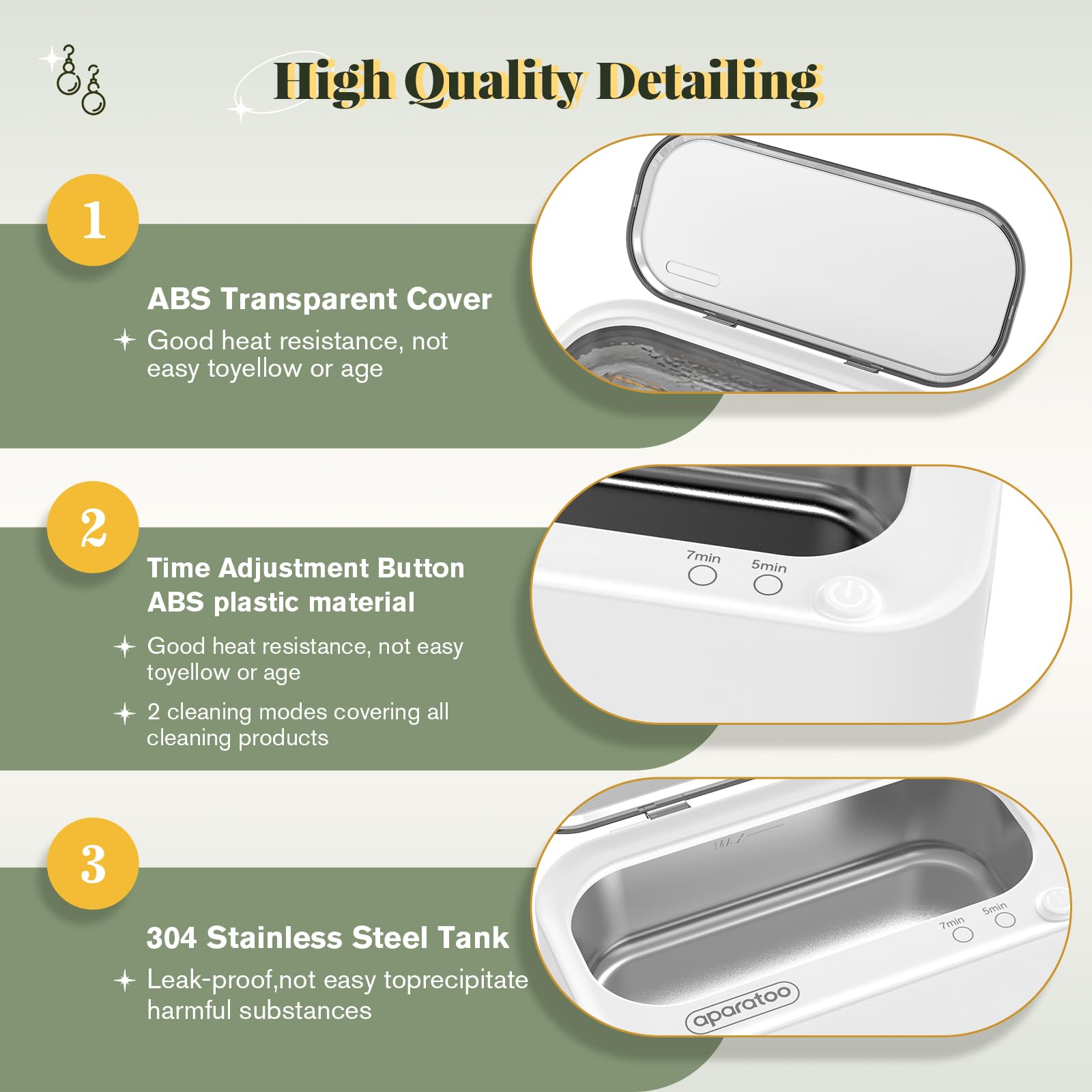 Ultrasone reiniger, 45000 Hz, ultrasoon apparaat Ultrasone reiniger, 45000 Hz, ultrasoon apparaat