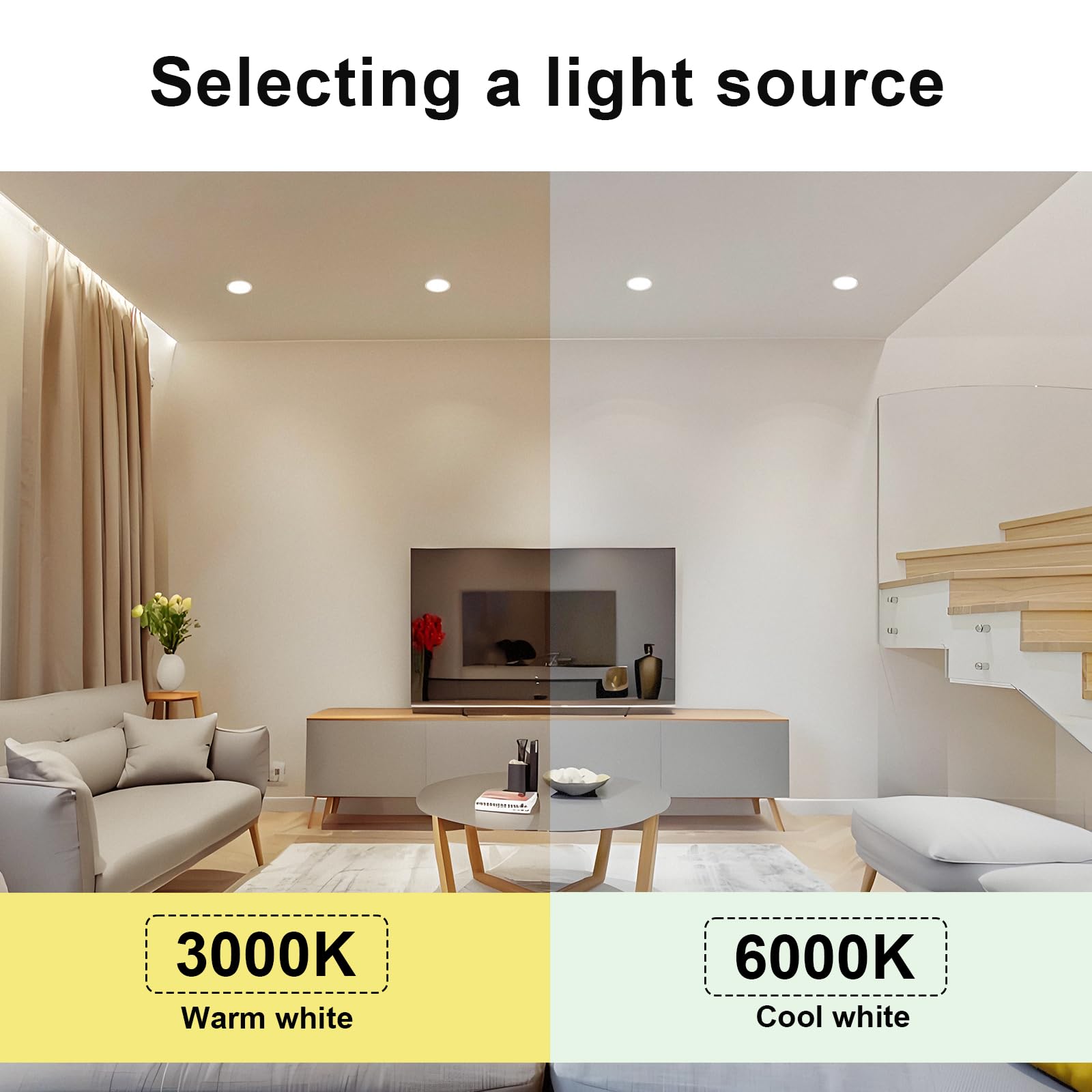 Ultraflache 7W LED Einbauleuchten - Deckenstrahler Kaltweiß (6000K) 600LM, IP44 Küchenbeleuchtung Schlafzimmer Wohnzimmer, 90mm Ausschnitt - Weiß, 5er-Set