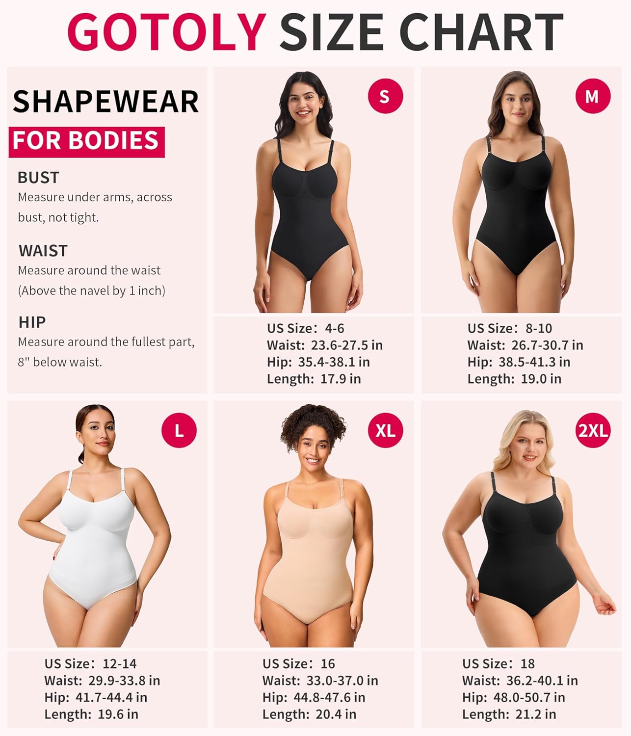 Gotoly Shapewear for Women Tummy Control Shapewear Bodysuit Seamless Faja Body Shaper Waist Trainer Body Suit Butt Lifter - Image 7