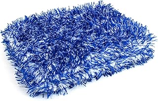 [Wash Monster] Plush Car Wash Pad (9 in. x 7 in.) Blue - 1 Pack | Soft & Plush Absorbent Microfiber Fibers | Large, Fits i...
